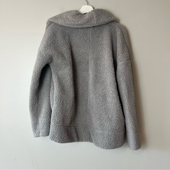 Crown & Ivy Gray Sherpa Open Front Thick Cardigan XL - Picture 2 of 7